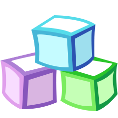 Colorful toy blocks icon representing Georgia Pre-K program.