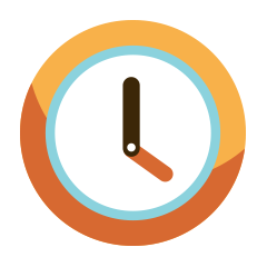 Clock icon representing hourly drop-in child care if space allows.