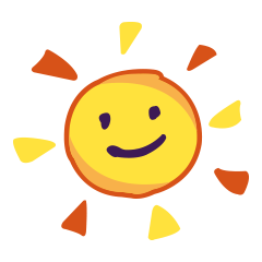 Smiling sun icon representing summer camp with field trips and holiday care.